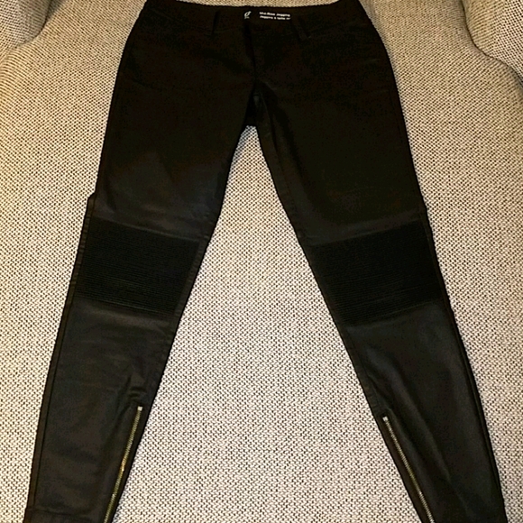 Mossimo Denim Denim - EUC Mossimo leather feel moto jeggings